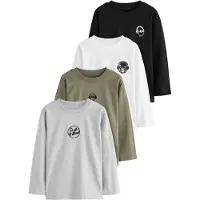 Next Shirts grå-meleret / khaki / sort / hvid