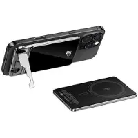 Mtp Products F15 Ultra-tynd 10000mAh magnetisk trådløs powerbank med stativ - 15W - Grå