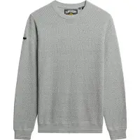Superdry Superdrytil mænd. M6110681A Light Texture-jumper grå (XL), Casual, Bomuld, Lange ærmer