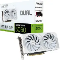Asus GeForce RTX 5060 DUAL OC White - 8GB GDDR7 RAM - Grafikkort