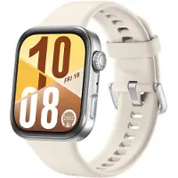 Huawei Watch Fit 4 - Aluminiumslegering - smart ur med rem - fluoroelastomer - hvid - håndledsstørrelse: 130-210 mm - display 1.82 - NFC, Bluetooth - 27 g - aluminium hvid