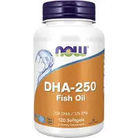 Now , DHA-250, Fiskeolie, 120 Myggekapsler
