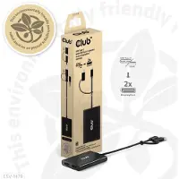 Club 3D - Videoadapter - USB-C, USB Type A (han) til DisplayPort (hun) - 4K60 Hz support