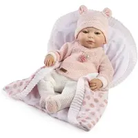 MuÑecas Guca Lea Håndmalet Præmatur Baby Genfødt Hårløs 38 Cm