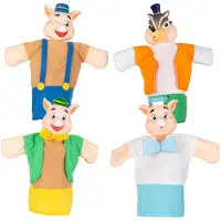 Colorbaby 39167 Cucu Show De 3 Små Grise Hånddukke Pædagogisk Legetøj