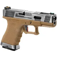 WE G-force 19 Sv Silver Barrel Metal Version Gbb Airsoft-pistol