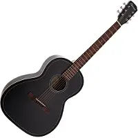 Hartwood Artiste Parlour Acoustic Guitar Satin Black