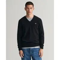 Gant Ganttil mænd. 87212 Trøje med V-hals, sort (XL), Casual, Bomuld