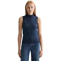 Scotch & Soda Metallic Pointelle Knitted ærmeløs T-shirt