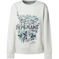 Pepe Jeans Pepe Jeanstil kvinder. PL5800023 Sweatshirt Beda off-white (XS), Hvid, Casual, Bomuld
