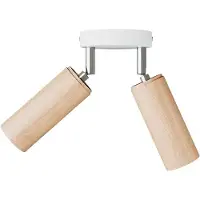 Creative Cables Med Bulb 2-pære Lampe Med Tub-e14 Skærm Og Rund Roset