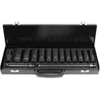 JBM 1/2´´ Impact Set With 12 Long Hexagonal Sockets + S Adapter 15 Stykker