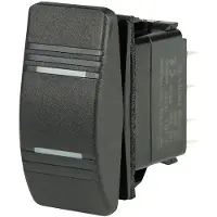 Bep Marine Dpdt Contura 1/4´´ On-off-on Dobbeltpolet Afbryder Med 2 Led´er 20a 15a 12v 24v