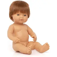 Miniland Rød Pige Babydukke 38 Cm