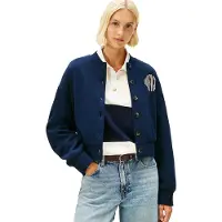 Tommy Hilfiger Sweatjakke 'Varsity' creme / navy / rød / hvid