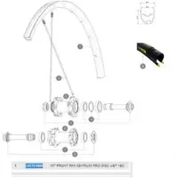 Mavic Ksyrium Pro Ust Disc 19c Forhjulsfælg