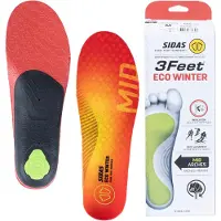 Sidas 3feet Eco Winter Mid, indlægssål, rød