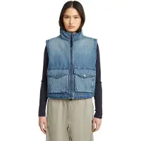 G-Star 2-Pocket Padded Zip Vest - Medium blue - Women