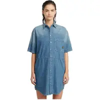 G-Star Relaxed Drawcord Dress - Medium blue - Women