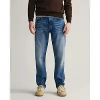 Gant Ganttil mænd. 1000260 Blå slim fit-jeans (42/34), Casual, Bomuld, Denim