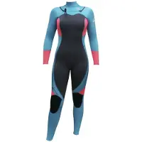Kynay Ultra Stretchy Surfing 3/2 Mm Dame Våddragt I Neopren Med Lynlås I Brystet Og Lange ærmer