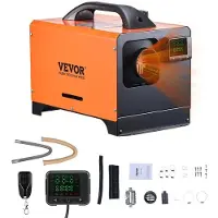 Vevor Diesel Luftvarmer, 12-24V 5-8KW, Hurtigopvarmende Diesel Parkeringsvarmer med Fjernbetjening og Firkantet Farve Digitalt Display, Lav Støj, Stemmemeddelelse, til RV, Lastbil, Campingvogn, Båd og