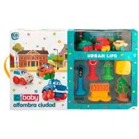 CB Toys Bytæppe Med Bløde Køretøjer Til Børnehave 144x100 Cm