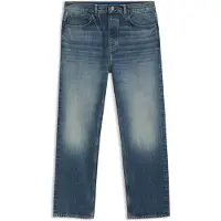 HUGO Baggy fit jeans i blå slub-denim