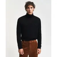 Gant Ganttil mænd. 8050207 Trøje i ekstra fin merinould med sort svanekrave (XXL), Casual, Bomuld