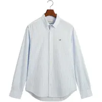 Gant Ganttil mænd. 3000132 Slim Fit stribet poplinskjorte blå (XXL), Casual, Bomuld, Klassisk, Lange ærmer