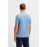 BOSS BOSStil mænd. 50530990 Tape Logo T-shirt blå (3XL), Casual, Bomuld, Korte ærmer