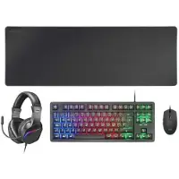 Mars Gaming Mcp-rgb3 Spilsæt Mus Tastatur Headset Musemåtte