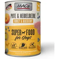 Mac'S Adult Superfood 6 x 400 g - Kalkun & blåbær