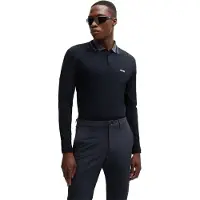 BOSS BOSStil mænd. 50525153 Polo Plisy 2 marineblå (XS), Casual, Bomuld, Lange ærmer