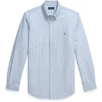 Ralph Lauren Polo Ralph Laurentil mænd. 710928918008 Custom Fit stribet oxfordskjorte blå (XL), Casual, Bomuld, Klassisk, Lange ærmer
