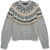 Vero Moda Cardigan 'VMTAMMY' camel / grå-meleret / sort / hvid