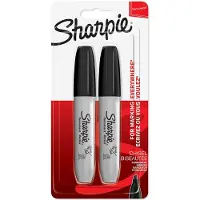 Sharpie Permanente Mark?rer | Mejselspids | Sort | 2 T?l