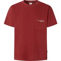 Pepe Jeans Pepe Jeanstil mænd. PM5010165 Somer T-shirt rødbrun (XS), Casual, Bomuld, Korte ærmer