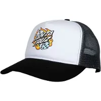 Santa Cruz Flaming Dice Dot Meshback Kasket