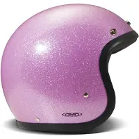 DMD Retro Glitter Pink Jethjelm Pink M lyserød