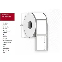 Capture - Polyester - permanent akryllisk klæbemiddel - hvid - 83 x 25 mm 38160 etikette(r) (6 rulle(r) x 6360) etiketter (alternativ til: Zebra 3004723)