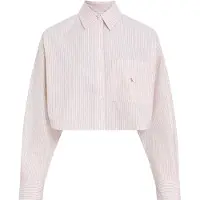 Calvin Klein J20j225078 Crop Skjorte Med Lange ærmer