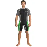 Abysstar Surf 2.5 Mm Korthærmet Shorty-våddragt Med Lynlås Foran