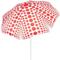 Aktive 62425 Red Dots Uv50 Protection 200 Cm Strandparasol