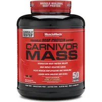 Musclemeds , Carnivor Mass, Anabolsk Beef Protein Gainer, Chokolade Fudge, 5,83 lbs (2,646 g)