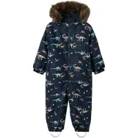 Name it Funktionsjakkesæt 'NMMSnow10' navy / mørkebrun / grå / lysegrøn
