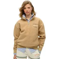 Superdry Superdrytil kvinder. W2012246A Sweatshirt med halv lynlås Country Club Half beige (M), Casual, Polyester
