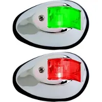 Goldenship Rustfrit Stål Led-navigationslyspakke Til Bagbord/styrbord 42.8 Ma 36x56x89 Mm 12v 2 Enheder