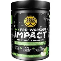 Gold Nutrition Pre-workout Impact Energipulver Grønt æble 400g