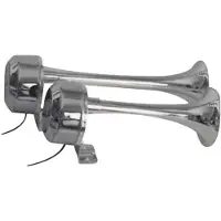 PLASTIMO Rustfrit Stål Dobbelt Horn 12v